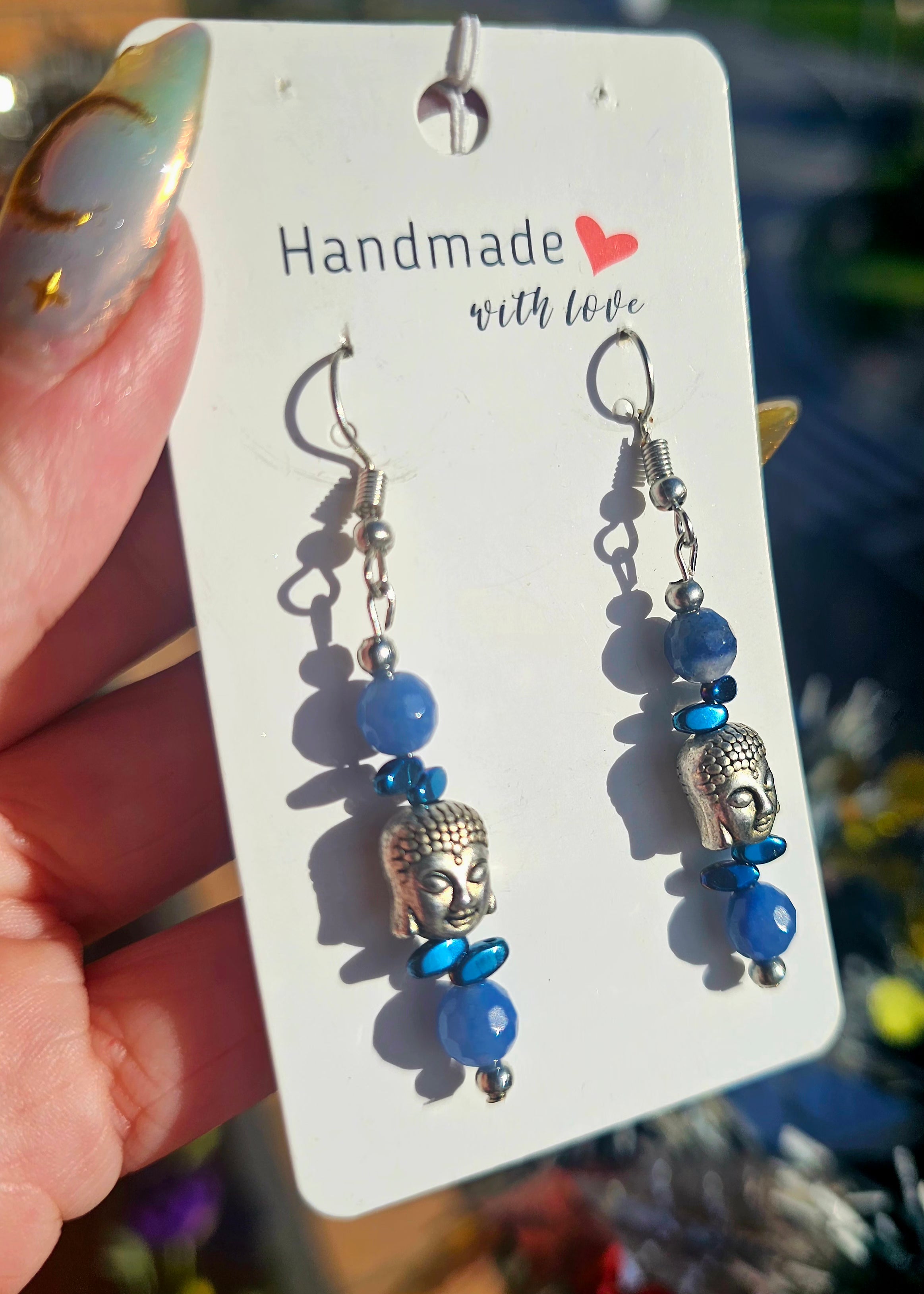 🧘‍♂️ Conjunto Buda Serenidad - Cuarzo Azul & Hematite 💙