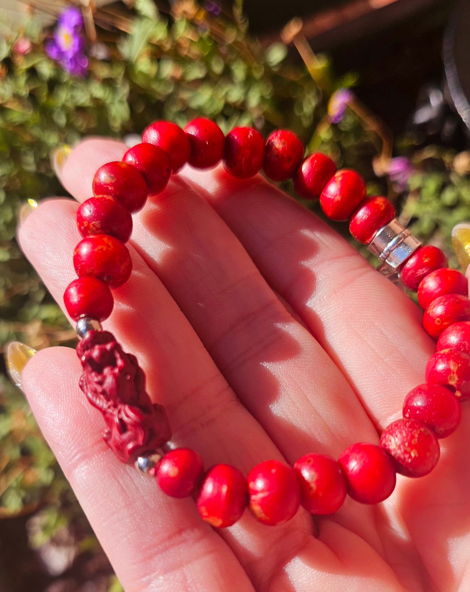 🐉 Pulsera Sándalo Sagrado - Dragón de la Fortuna Celta ✨🍀