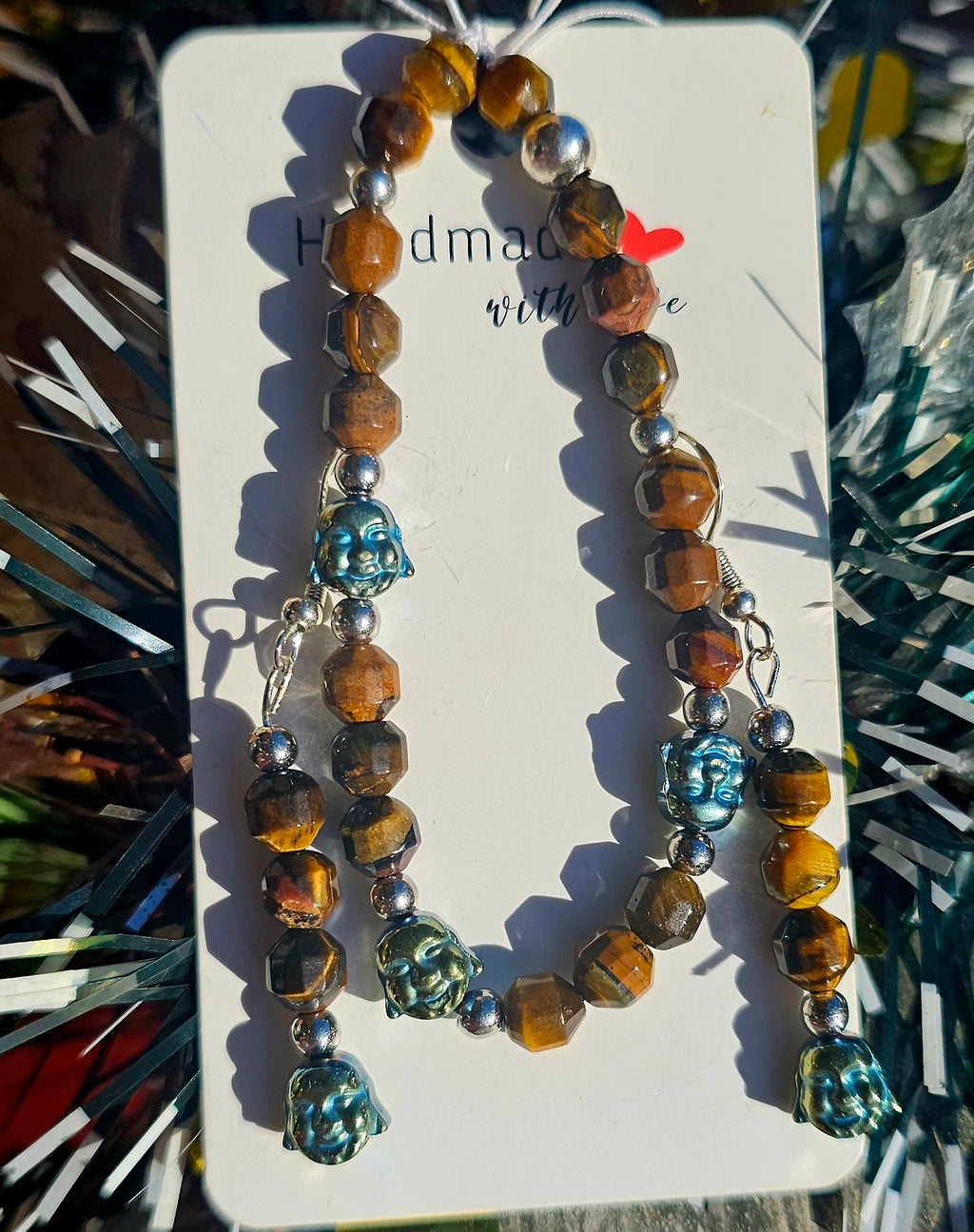 🙏 Conjunto Buda - Hematites y Ojo de Tigre Místico ✨🐯