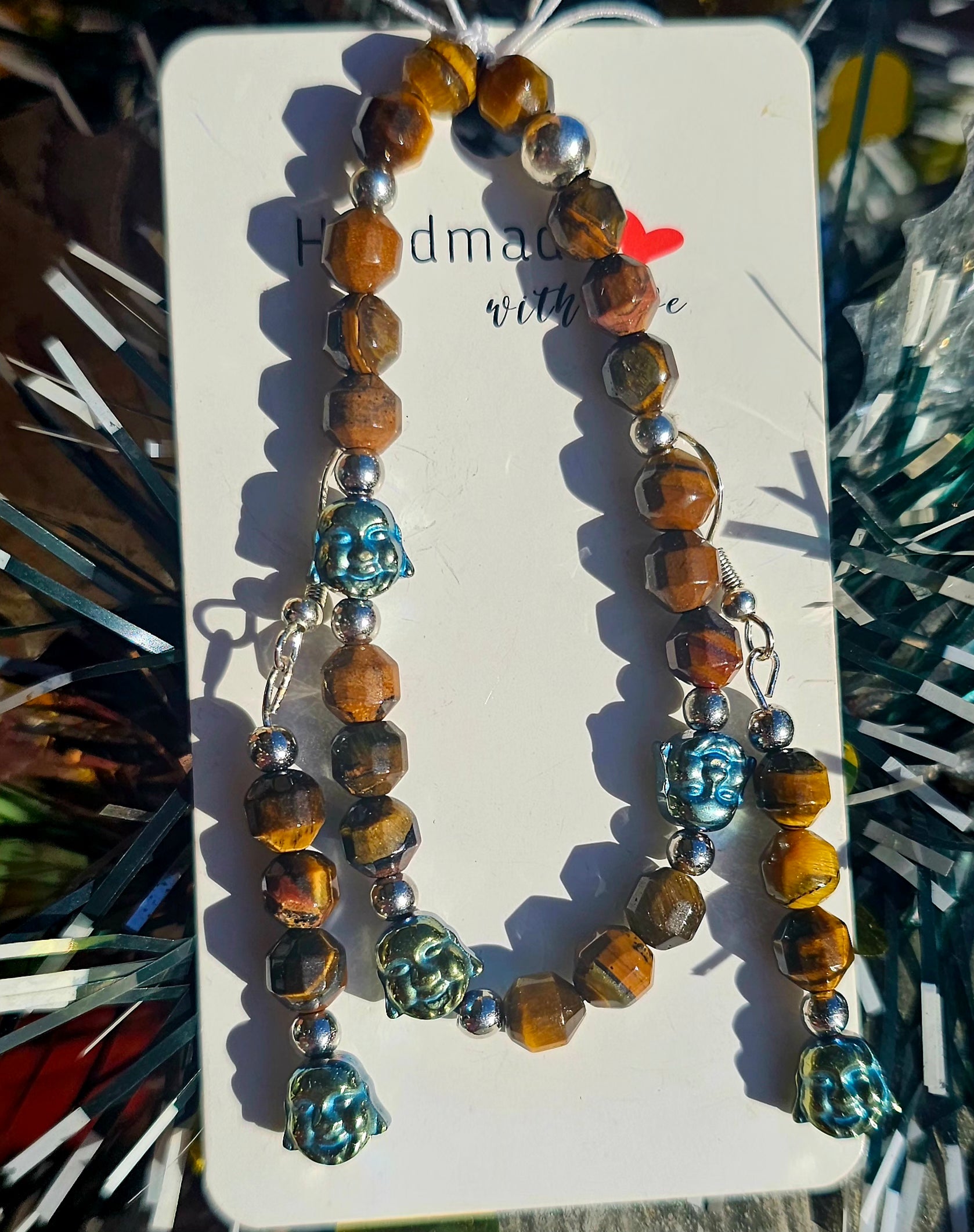 🙏 Conjunto Buda - Hematites y Ojo de Tigre Místico ✨🐯