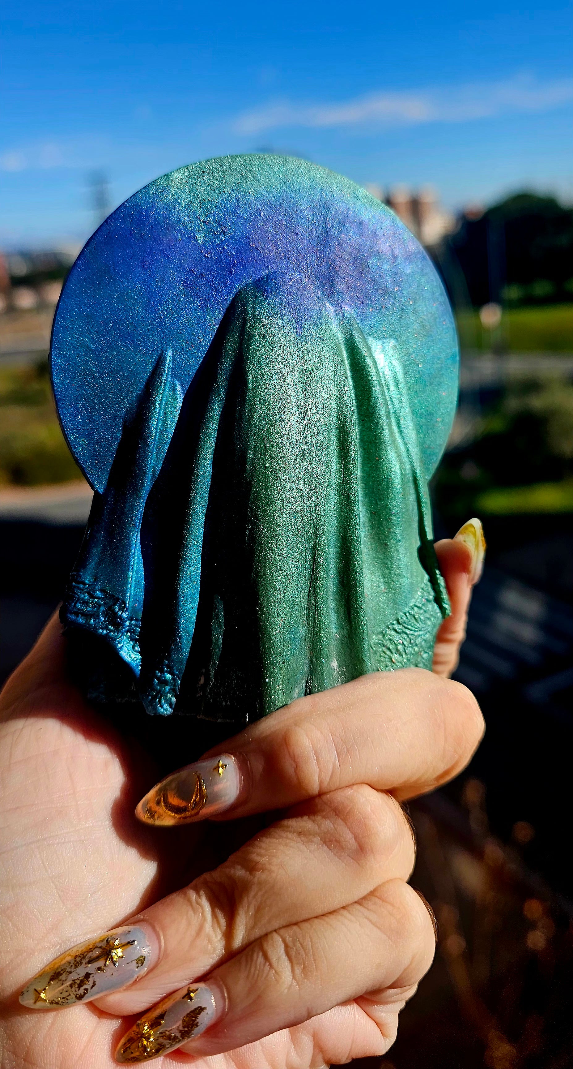 🌑 Busto de Hécate - Diosa Oscura con Corona Sagrada 👑✨