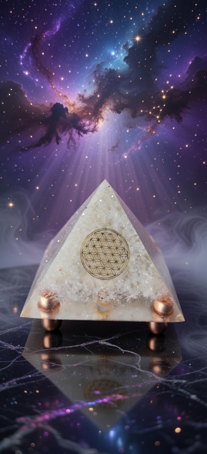 orgonitas piramides brujas cristales artesania minerales pirita cuarzos