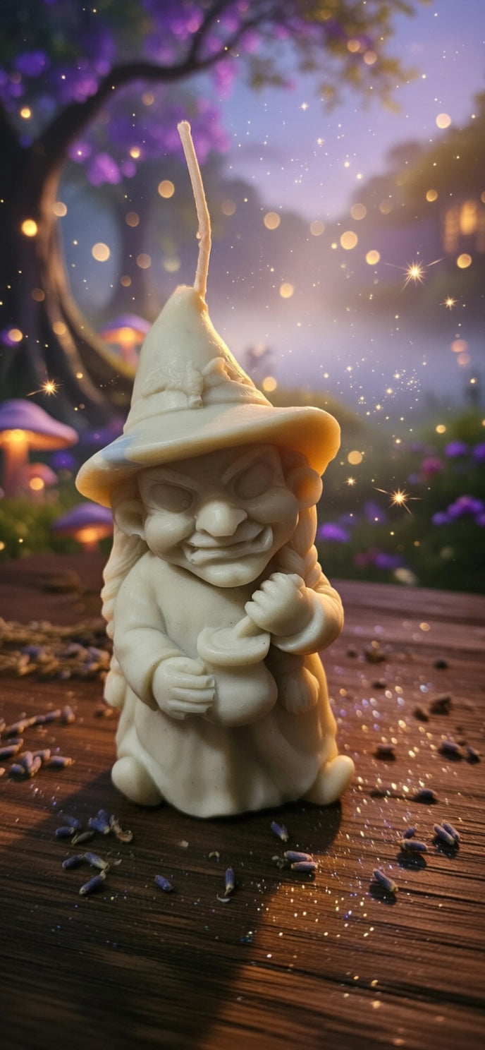 🧙‍♀️ Vela Brujita de la Suerte | Aromas Mágicos Únicos