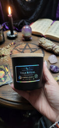 🕯️✨ Vela Ritual Limpieza Áurica – Minerales & Hierbas Consagradas
