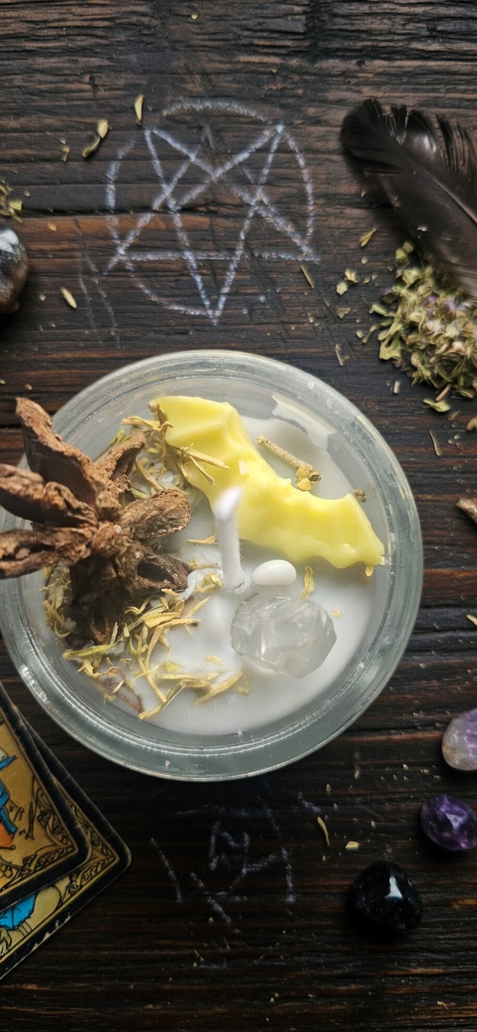 🕯️💀 Vela Cráneo de Cristal – Hechizo Antiguo