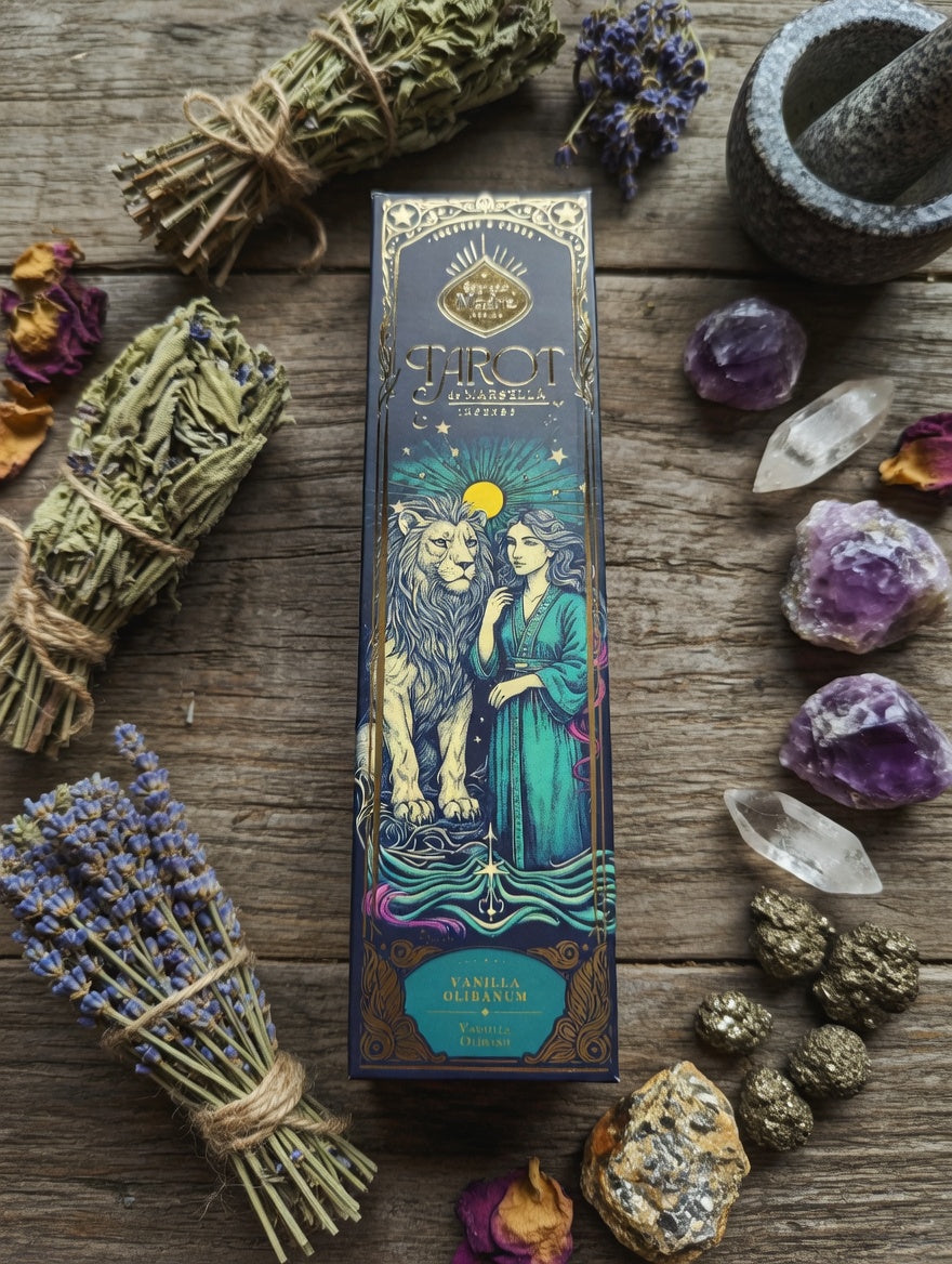 🃏🫖 Tarot de Marsella – Vainilla & Olíbano | Sagrada Madre 🔮✨