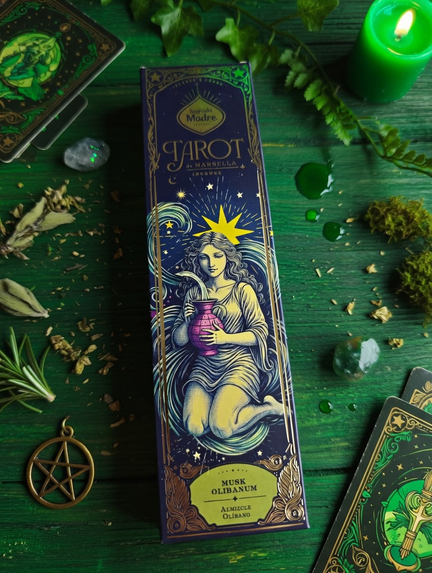 🃏🔮 Tarot de Marsella – Almizcle & Olíbano | Sagrada Madre 🌿✨