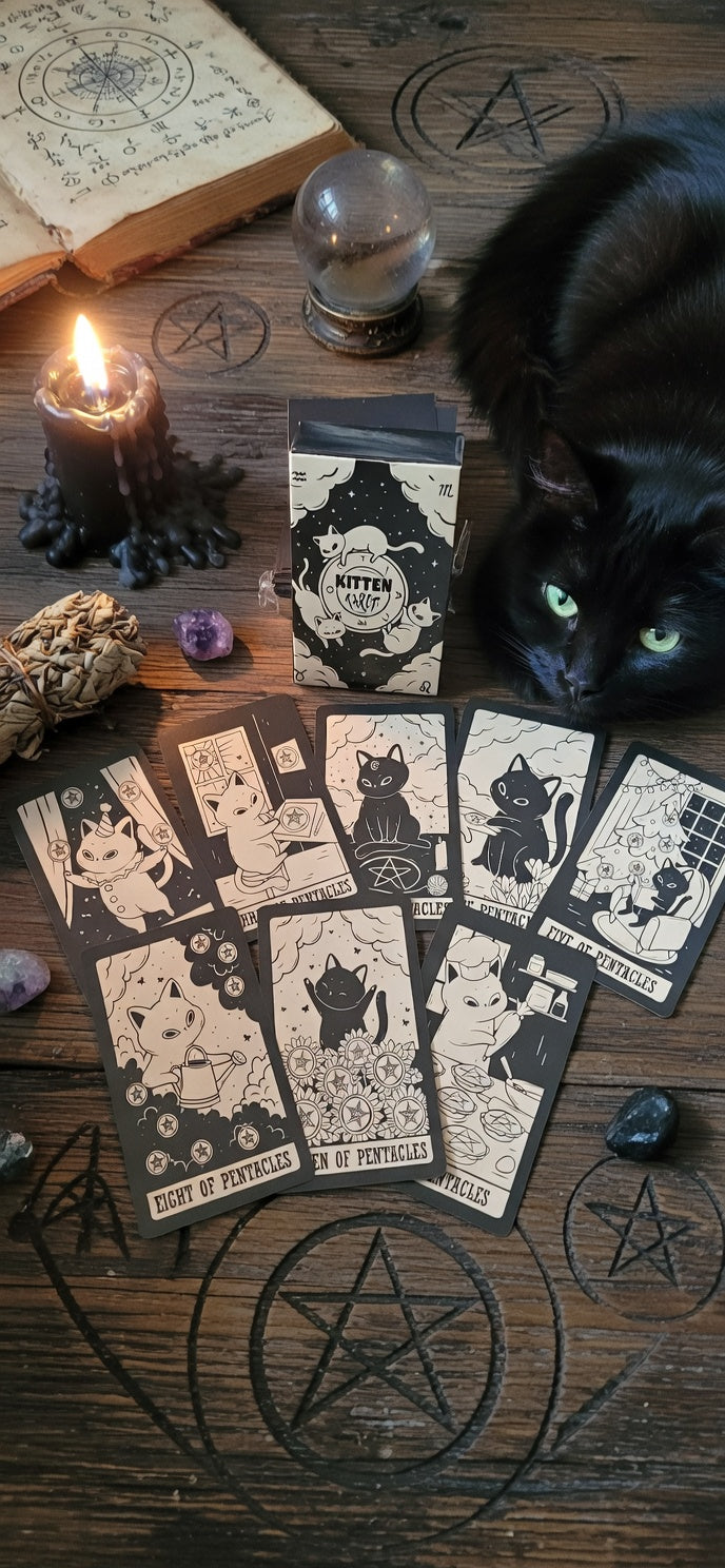🐱🖤 Kitten Tarot ✨ Cartas con Gatitos para Almas Felinas