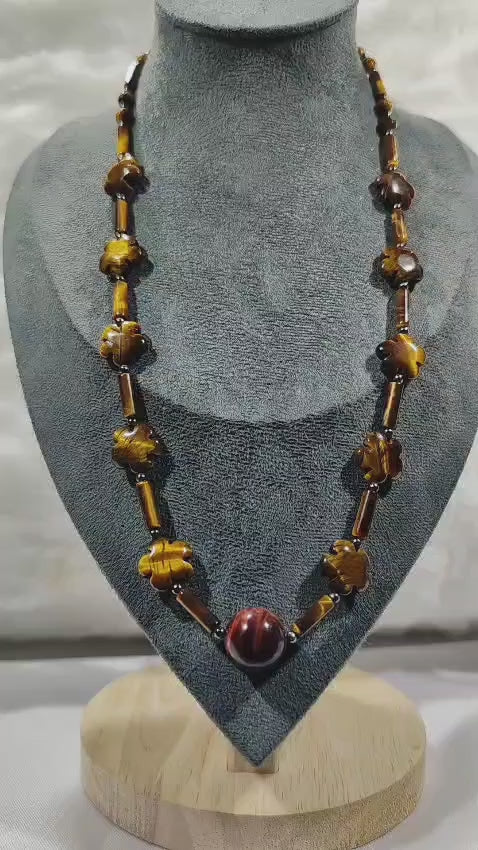 Collar Ojo de Tigre Flor - San Benito Protección