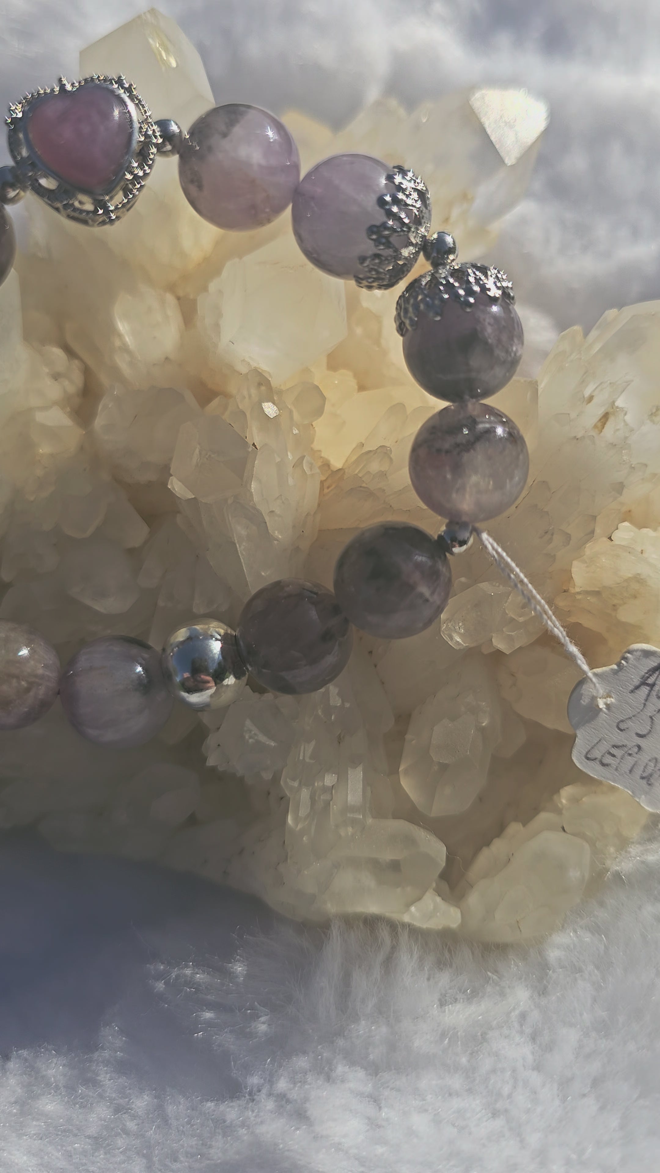 Equilibrio Divino - Pulsera Lepidolita Aurelita