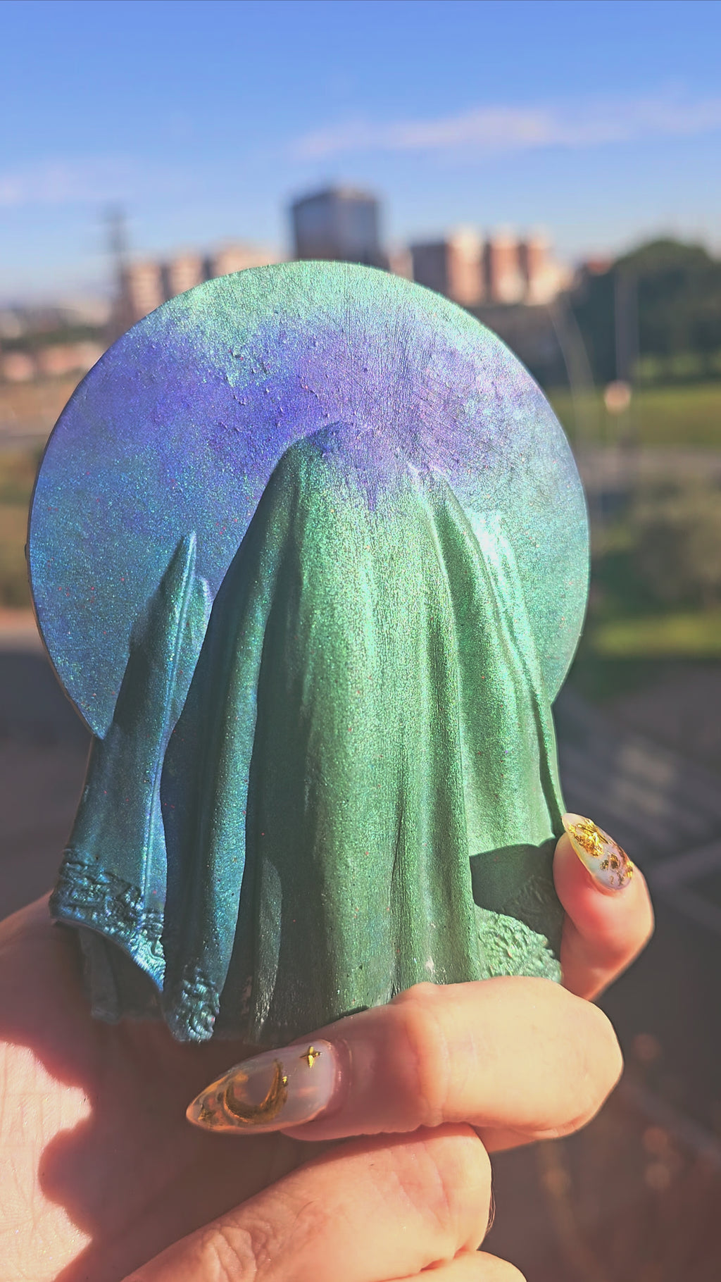 🌑 Busto de Hécate - Diosa Oscura con Corona Sagrada 👑✨
