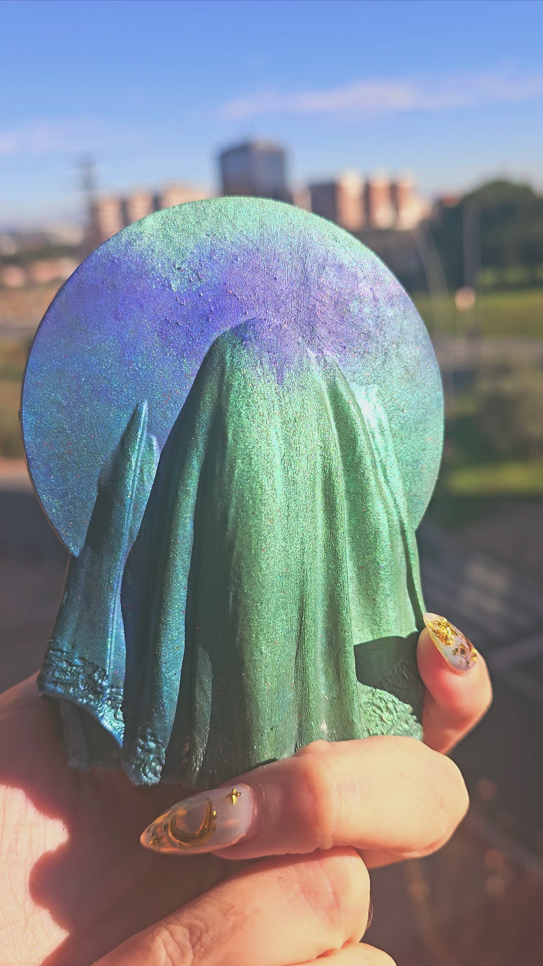 🌑 Busto de Hécate - Diosa Oscura con Corona Sagrada 👑✨