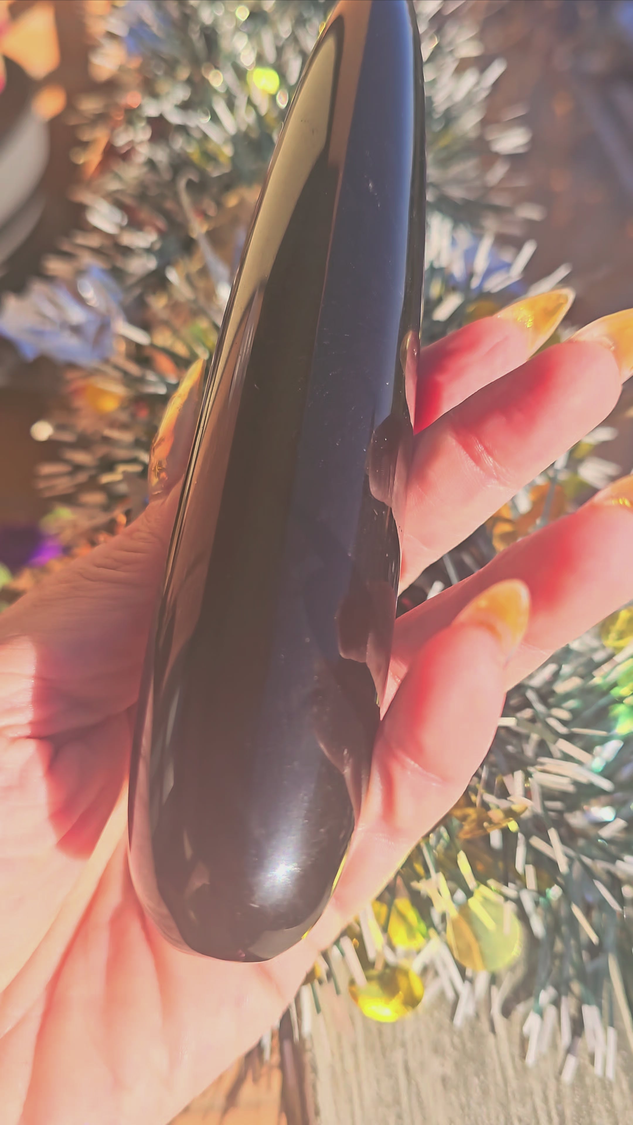 ✨ Vara de la Diosa | Masajeador Íntimo de Obsidiana 🖤