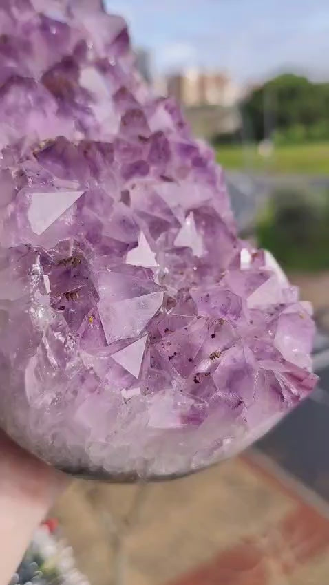 💜 Amatista de Brasil Gran Tamaño ✨ 5kg Tonos Violetas Intensos 🔮 Ritualizada y Canalizada 🙏💫 Pieza Única Coleccionista 👑