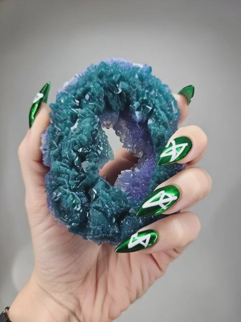 💙 Base Mística Turquesa para Esferas 🔮 Polvo de Cuarzo ✨ Energía Oceánica 💎