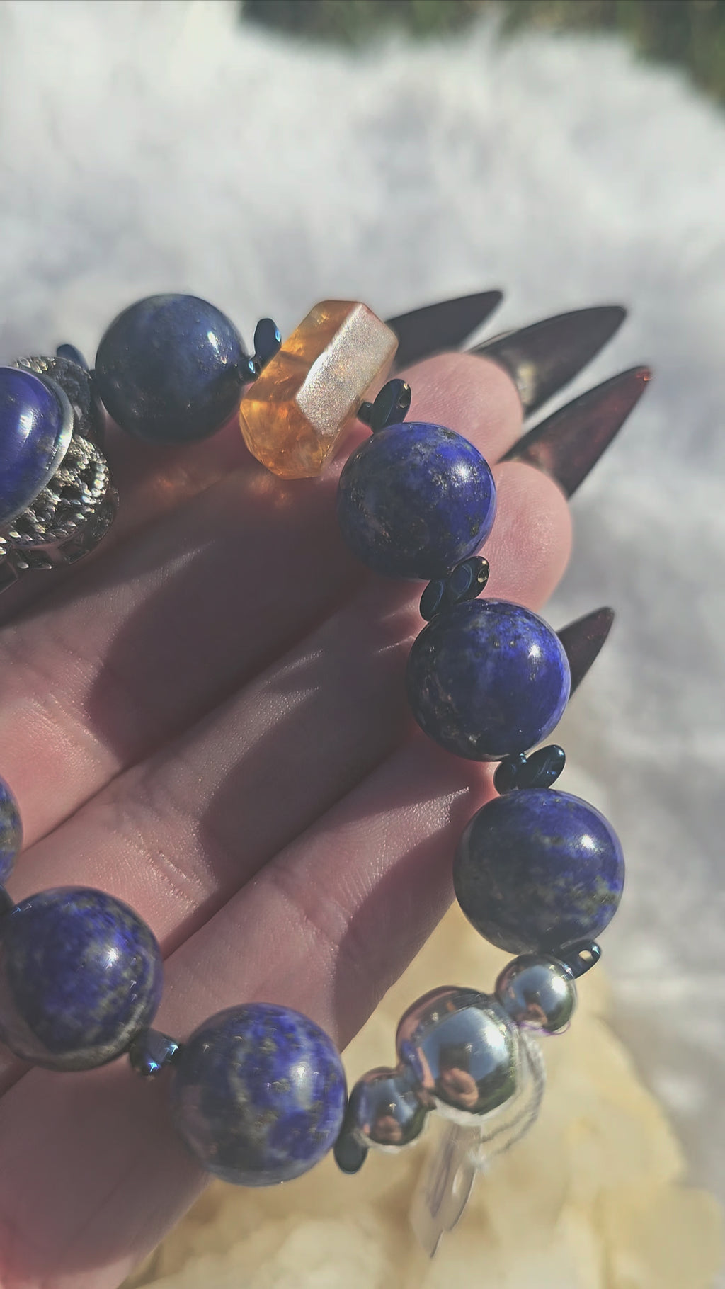 Pulsera Tesoro de Cleopatra - Lapislázuli, Citrino y Hematites