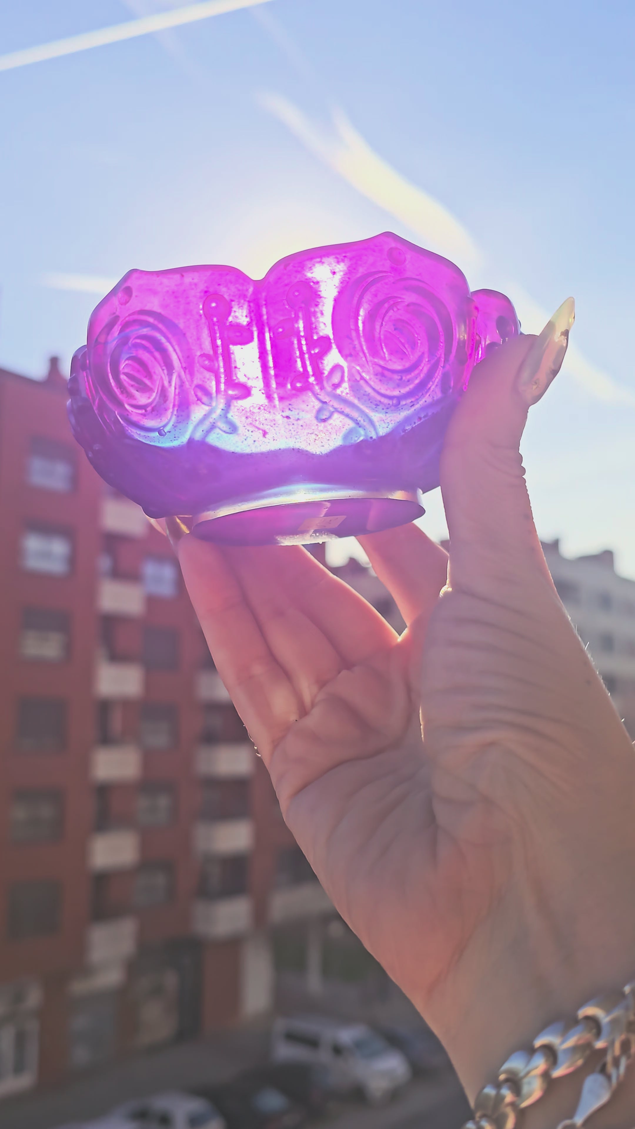 💜 Cuenco Místico de Resina | Guardián de Minerales Sagrados ✨