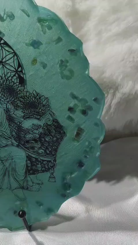 Super Rejilla Buda en Jardín - Flor de la Vida 30cm