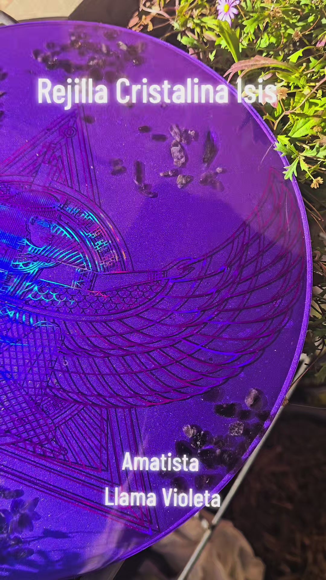 ✨ Rejilla Energética de Isis 🔮 Llama Violeta 50x50cm 💜