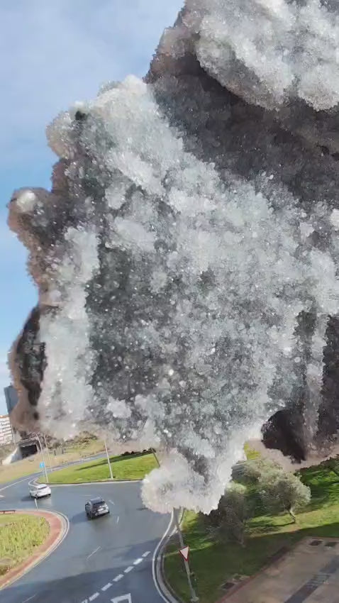 💎 Cuarzo Gris con Calcedonia 6kg ✨ Brillos Impresionantes 🌟 Ritualizado y Canalizado 🙏💫 Pieza Excepcional Única 👑