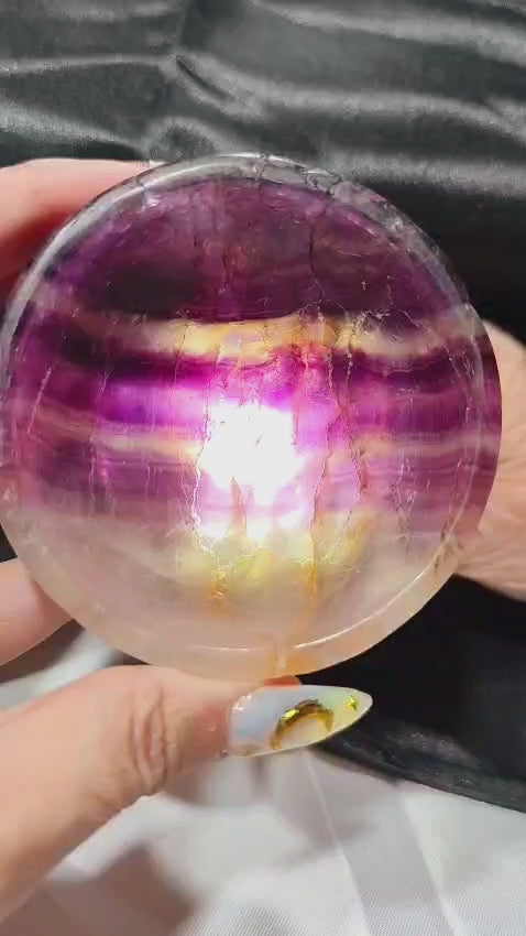 💜 Cuenco de Fluorita Morada Natural 🌿 250g - Guardián de Tesoros y Portal de Claridad Mental ✨🔮