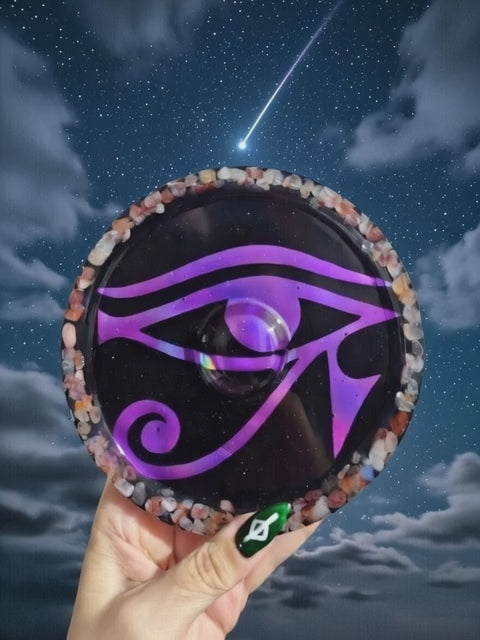 👁️ Rejilla Incensario Ojo de Horus 🔥 Cuarzo Fuego ✨ Protección Egipcia 🔮